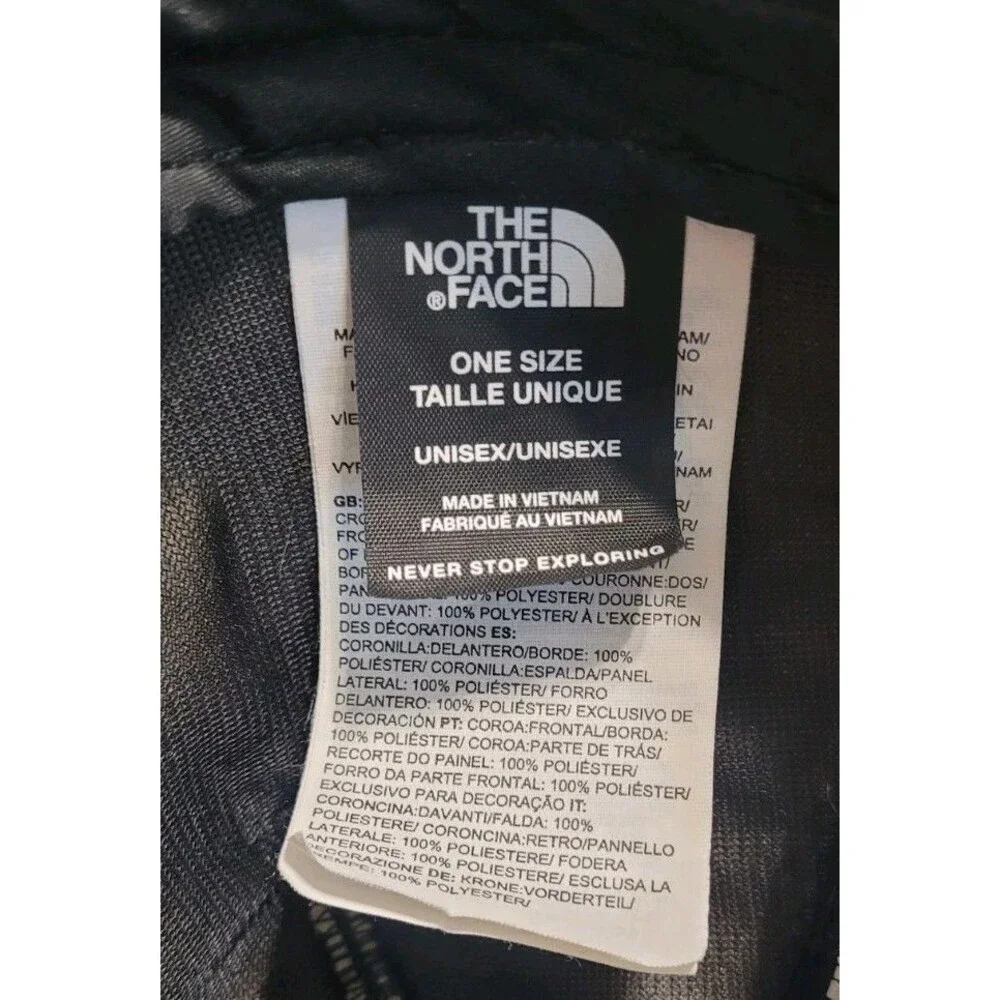 The North Face Black Trucker Hat - White TNF LOGO Snapback Cap Hiking Outdoors